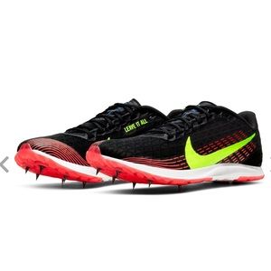 Nike Zoom Rival Cross Country Sneakers Black Red Racing Running Shoe 10.5